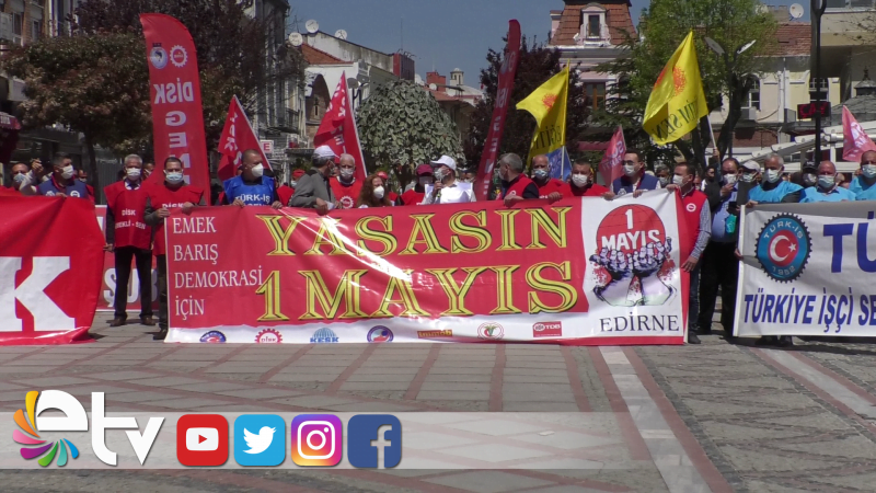 1 MAYIS EMEK VE DAYANIŞMA GÜNÜ SARAÇLAR CADDESİ'NDE KUTLANDI