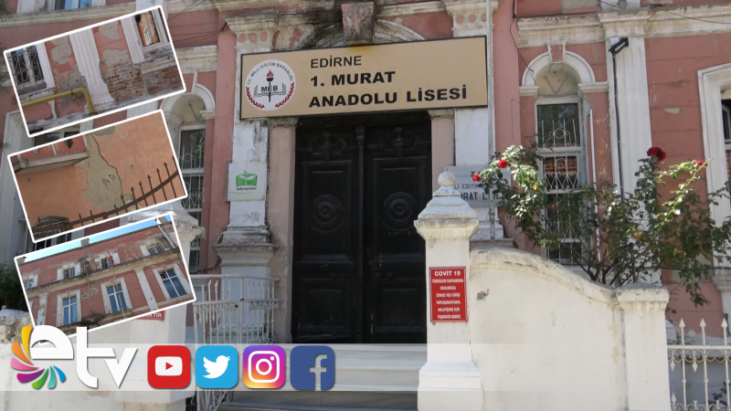 1.MURAT ANADOLU LİSESİ BİNASI İÇLER ACISI HALDE