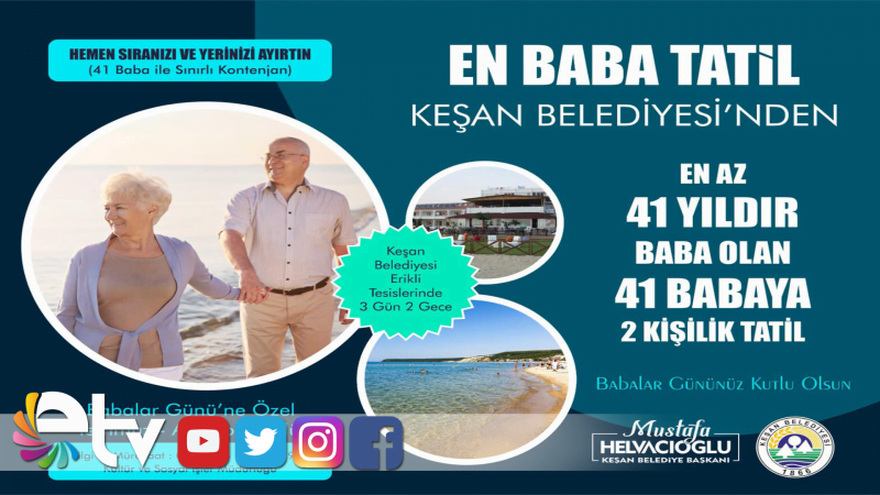 41 YILDIR BABA OLAN 41 BABAYA KEŞAN’DAN 3 GÜN 2 GECE TATİL