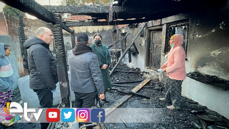 AK PARTİ’DEN EVLERİ YANAN AİLELERE ZİYARET