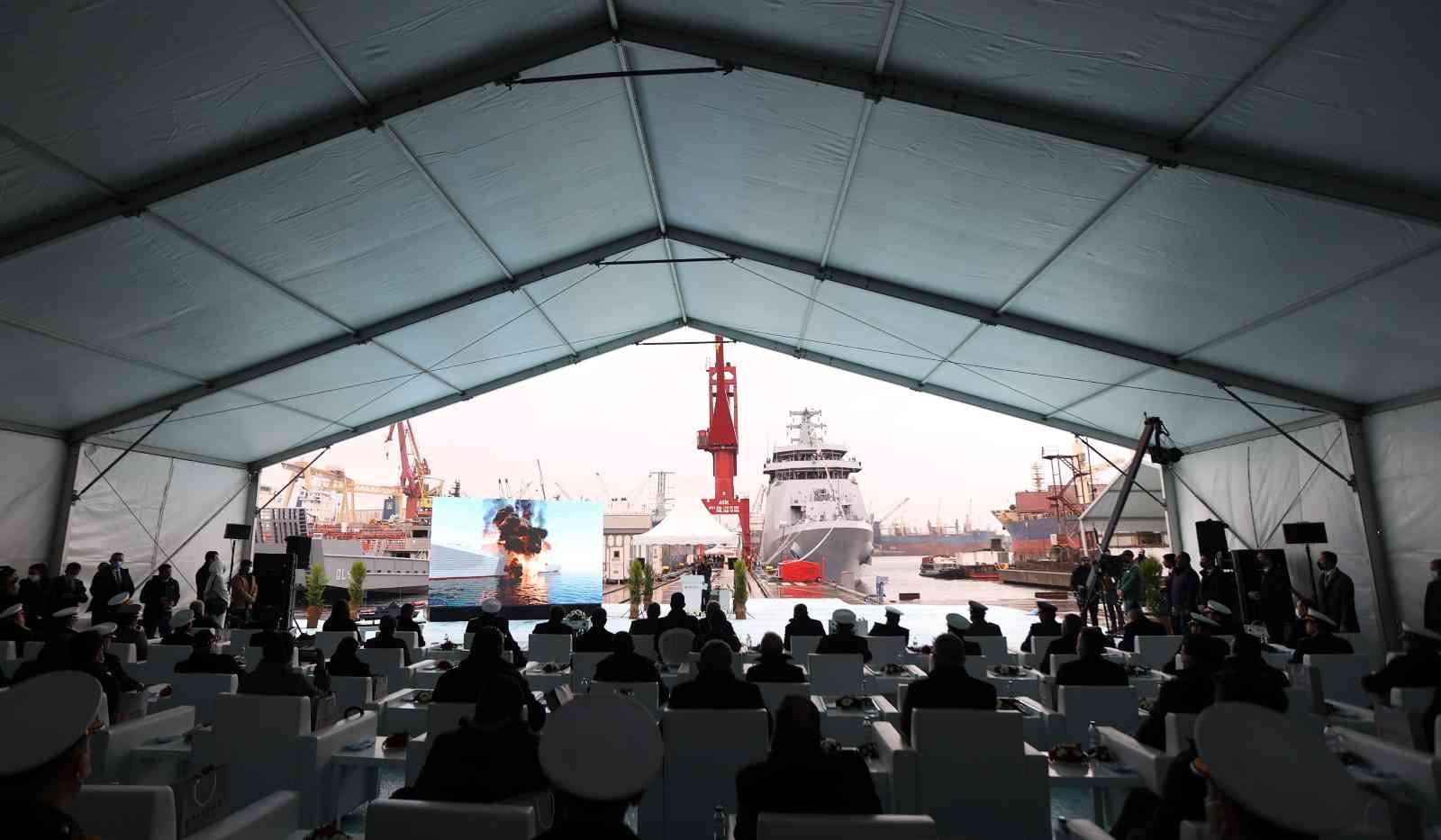 Anadolu Tersanesi tarafından inşa edilen silahlı eğitim gemisi AL SHAMAL, Milli Savunma Bakanı Hulusi Akar ve Katar Savunma Bakanı Halid bin ...