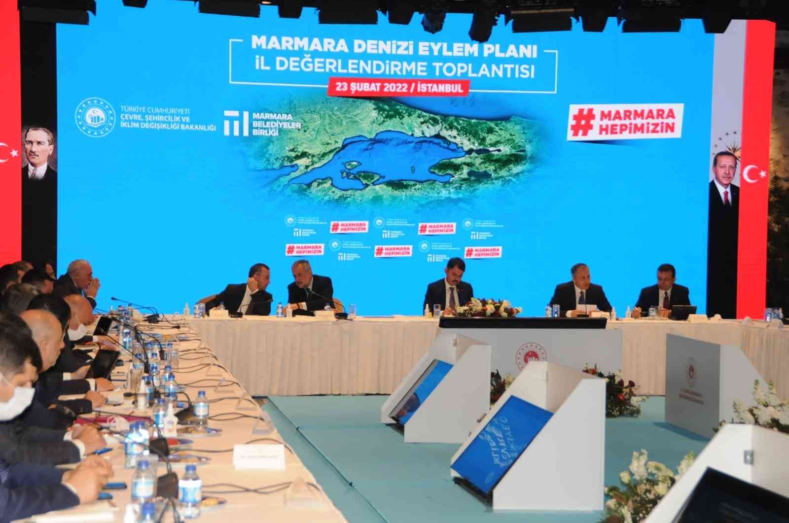 Çevre Şehircilik ve İklim Değişikliği Bakanı Murat Kurum, “Marmara’da yapmış olduğumuz bilimsel araştırmalar, çalışmalar neticesinde, Marmara ...
