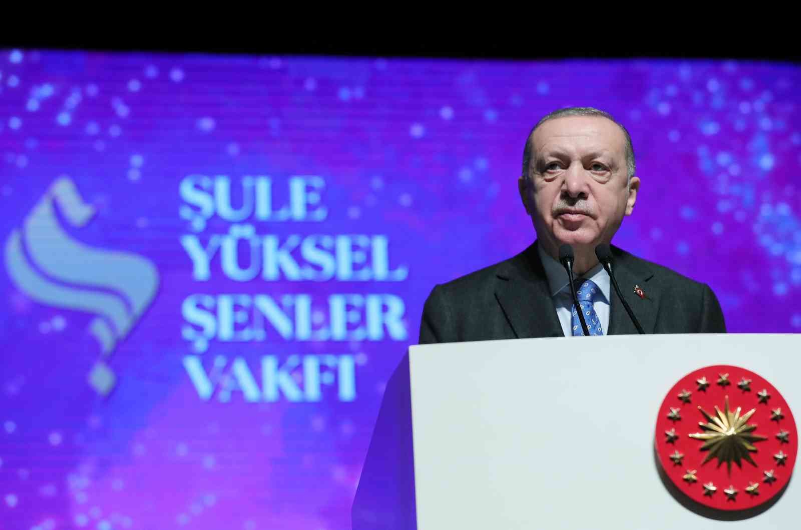Cumhurbaşkanı Recep Tayyip Erdoğan, Şule Yüksel Şenler Vakfı Tanıtımı ve “Şule” Belgeseli gösteriminde yaptığı konuşmada “Biz bugün burada fikrin ...