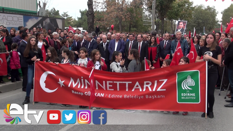 EDİRNE’DE CUMHURİYET YÜRÜYÜŞÜ