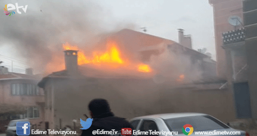 EDİRNE’DE KORKUTAN YANGIN!