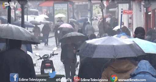 EDİRNE’DE SAĞANAK YAĞIŞ ETKİLİ OLDU