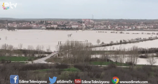 ERGENE NEHRİ'NİN DEBİSİ YÜKSELİYOR