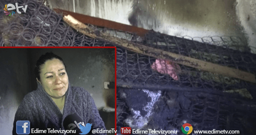 EVİ YANAN AİLE GÖZYAŞLARINA BOĞULDU
