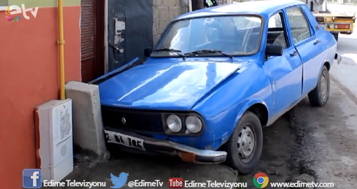 EVİN DUVARINA ÇARPARAK DURABİLDİ