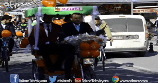 GELİN ARABALARI 3 TEKERLEKLİ BİSİKLET OLDU