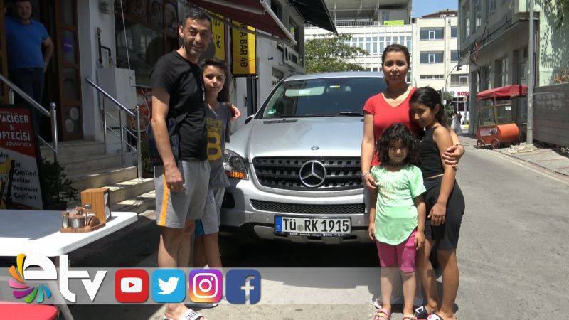 GURBETÇİNİN ‘TÜRK 1915’ PLAKASI İLGİ ODAĞI OLUYOR