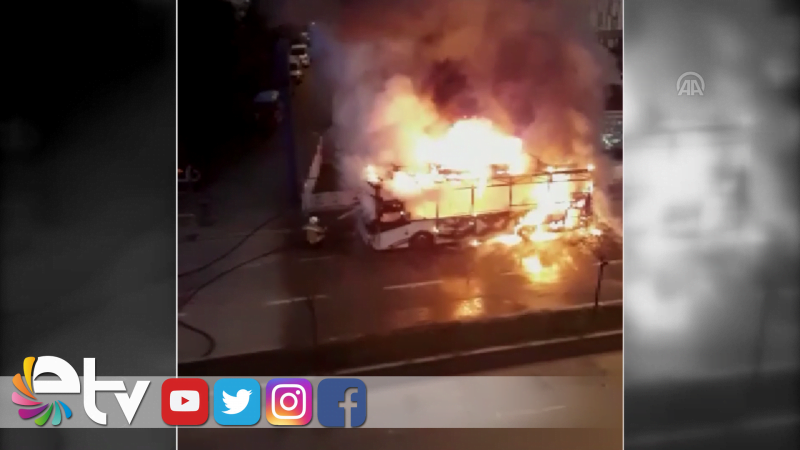 HALK OTOBÜSÜ YANDI