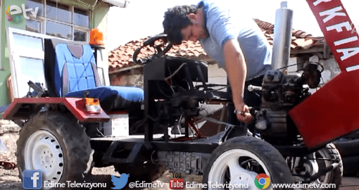 HURDA PARÇALARLA TRAKTÖR YAPTI