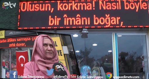 İSTİKLAL MARŞI’NI LED TABELASINA YAZDI
