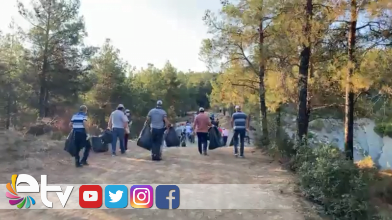 KEŞAN KENT ORMANINDAN 10 KAMYON ÇÖP TOPLANDI
