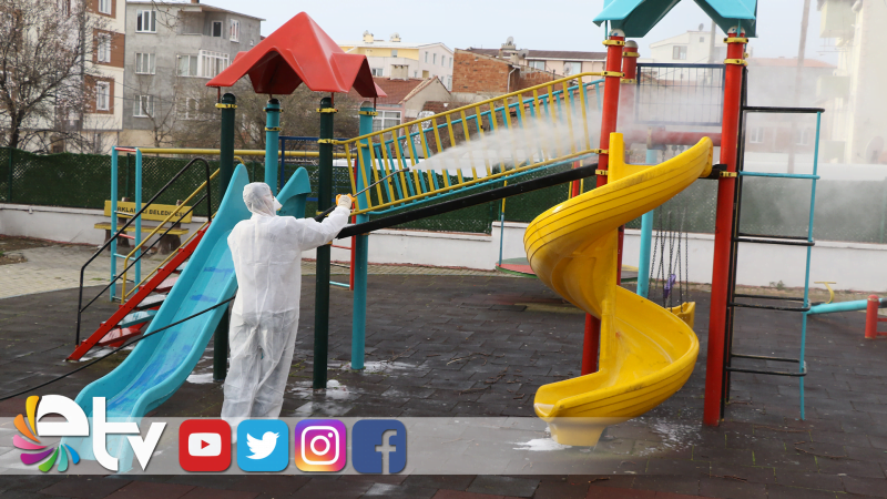KIRKLARELİ’DE ORTAK ALANLAR DEZENFEKTE EDİLİYOR