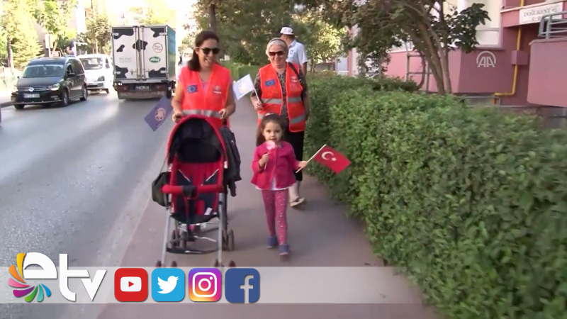 MİNİK MÜGE’DEN YÜRÜYÜŞE DESTEK