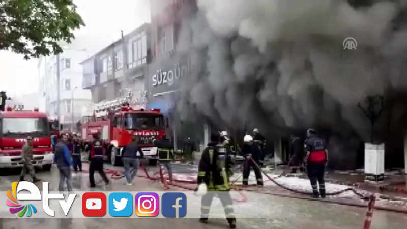 MOBİLYA MAĞAZASINDA YANGIN ÇIKTI