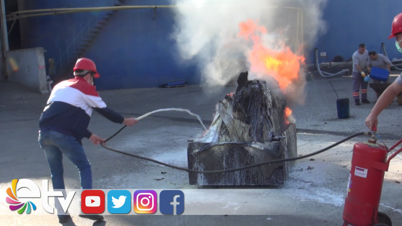 OLİN’DE YANGIN TATBİKATI