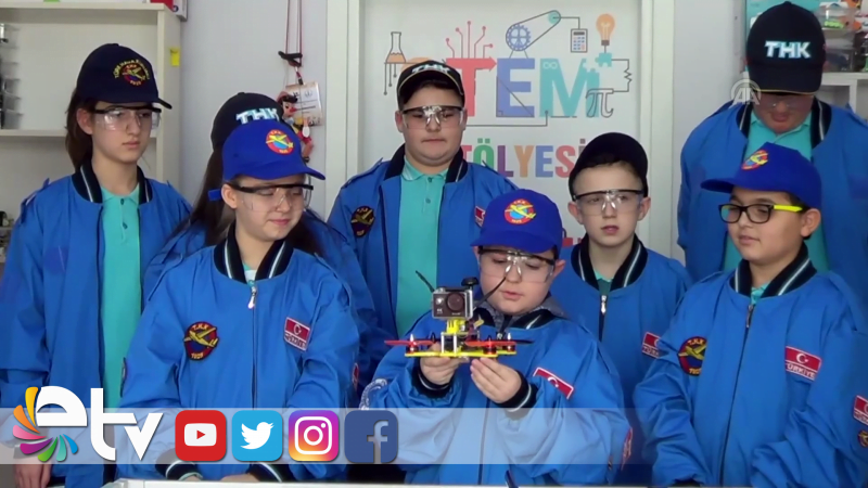 ORTAOKUL ÖĞRENCİLERİ QUADCOPTER TASARLADI