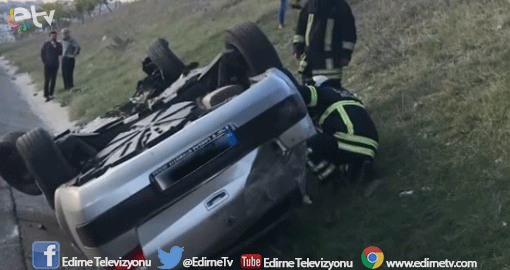 OTOMOBİL TAKLA ATTI