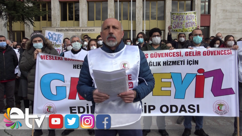 SAĞLIK ÇALIŞANLARI BİR GÜNLÜK İŞ BIRAKTI