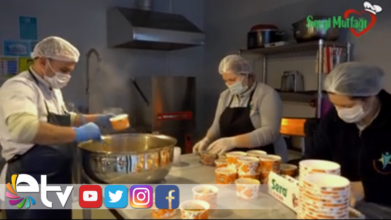 “SEVGİ MUTFAĞI”NDAN HER GÜN EVLERE SICAK YEMEK