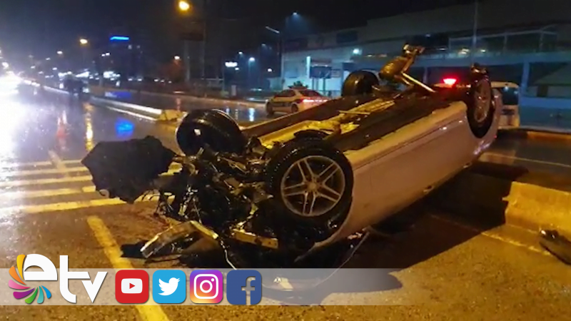 TAKLA ATAN ARAÇTAN YARA ALMADAN KURTULDU