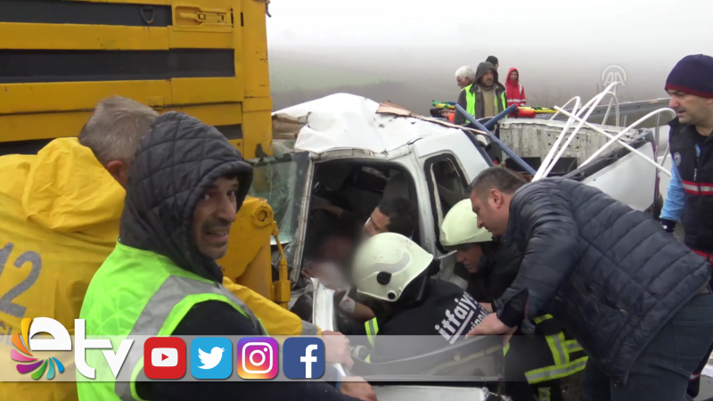 TEKİRDAĞ'DA TRAFİK KAZASI 2 YARALI