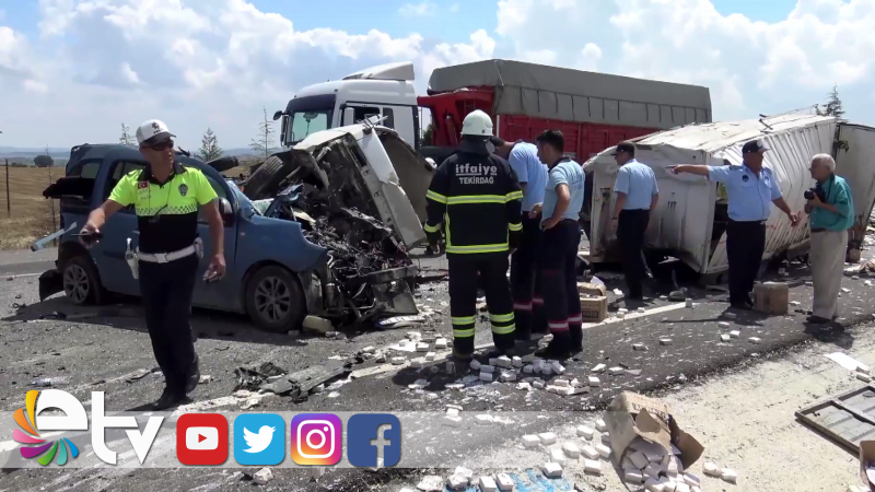 TRAFİK KAZASI: 1 ÖLÜ 2 YARALI