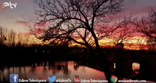 TUNCA NEHRİ'NDE GÜN BATIMI