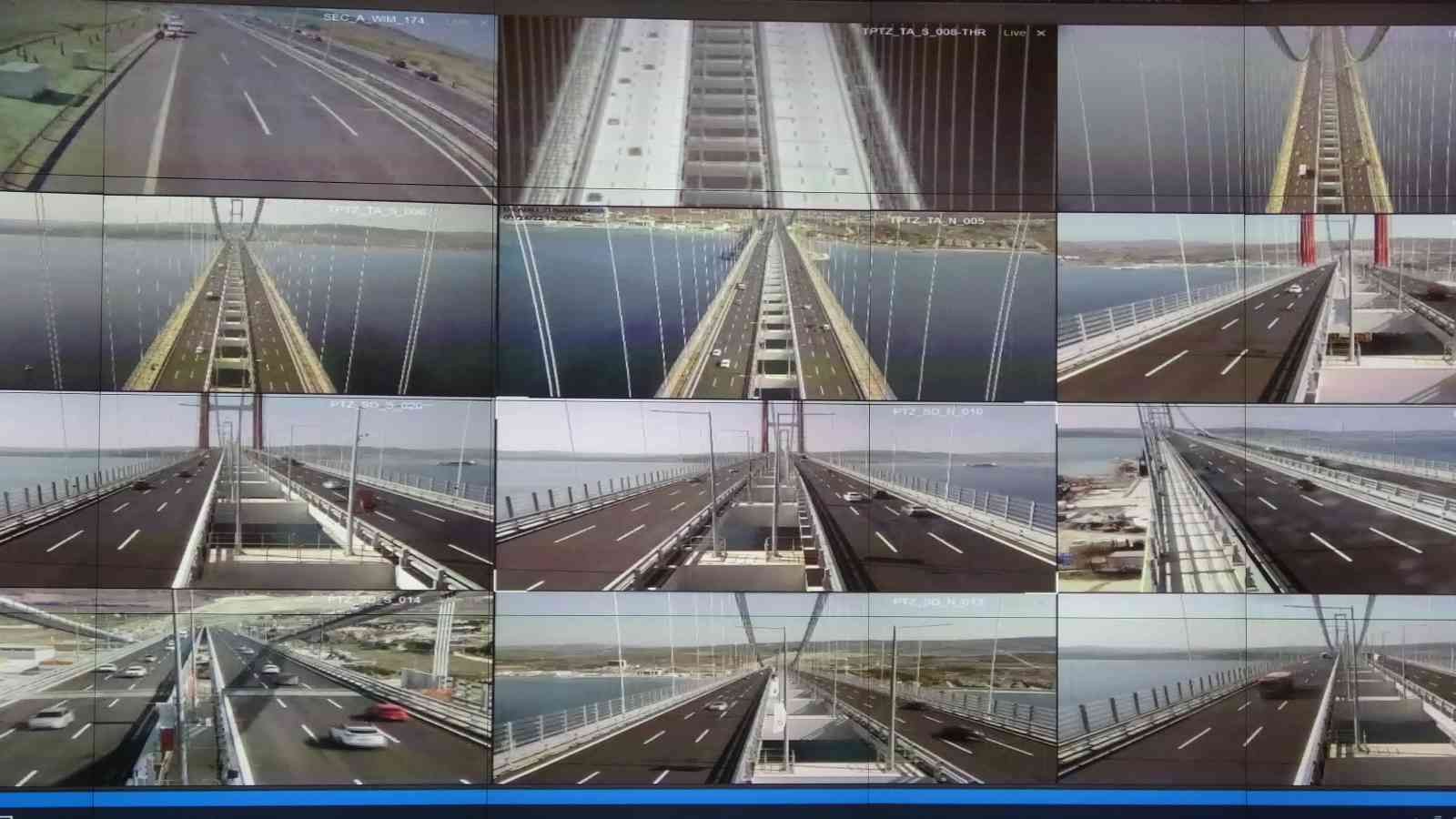 Dünyanın en uzun orta açıklığına sahip 1915 Çanakkale Köprüsü ve bağlantı otoyolları son teknolojik Akıllı Ulaşım Sistemleri (AUS) ile donatıldı ...