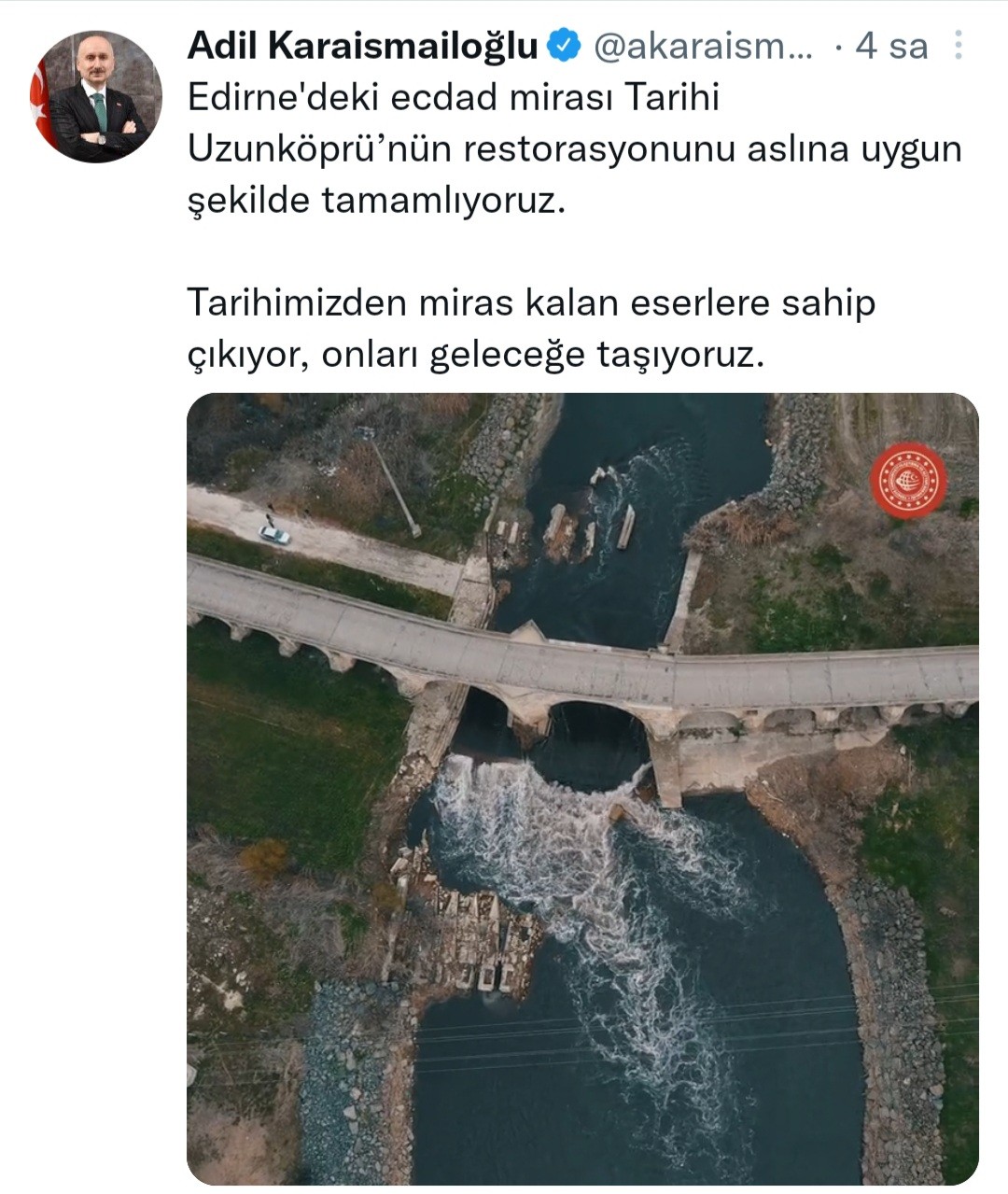 Dünyanın en uzun taş köprüsü Uzunköprü’de çalışmalar hızla ilerliyor Bin 392 metre uzunluğunda ve 174 kemeri ile dünyanın en uzun taş köprüsü olma özelliğine sahip Uzunköprü’de aslına uygun şekilde başlayan ...