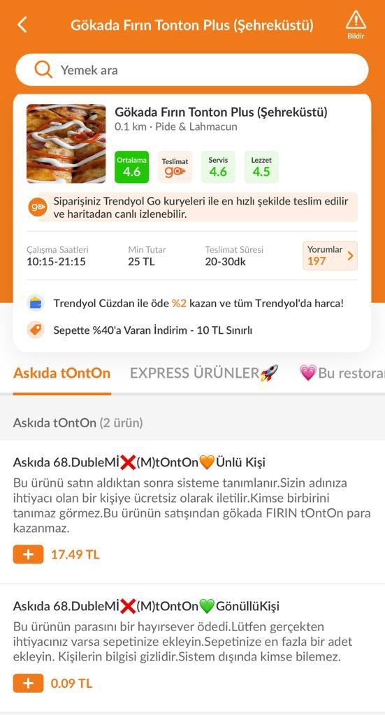Bursa’da bir işletmeci internetten askıda yemek uygulaması başlattı. Hayırseverler ihtiyacı olanlara uygulama üzerinden yemek ısmarlayabiliyor ...