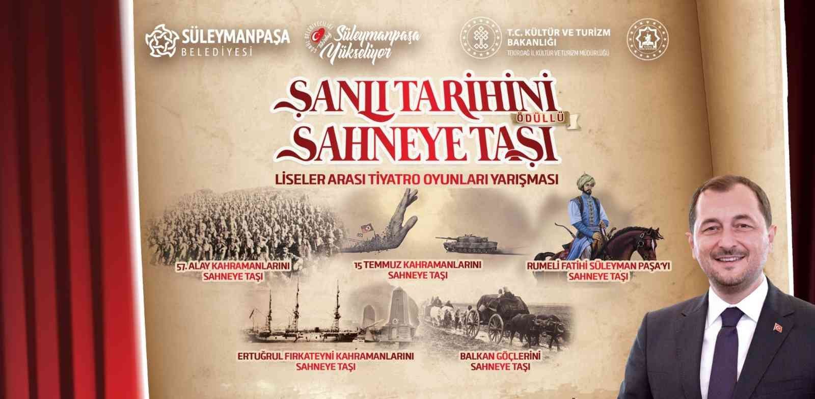 ‘Şanlı Tarihi’ sahneye taşıyacaklar Tekirdağ’da liseler arası tiyatro yarışmasında final heyecanı yaşanıyor. Süleymanpaşa ilçesinde, Süleymanpaşa Belediyesi ve İlçe Milli Eğitim ...