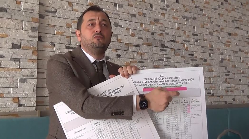 Tekirdağ Büyükşehir Belediyesi TESKİ’nin yüzde 70’lik su zammı teklifi, Süleymanpaşa Belediye Başkanı Cüneyt Yüksel’in yüzde 70’lik zammı ...