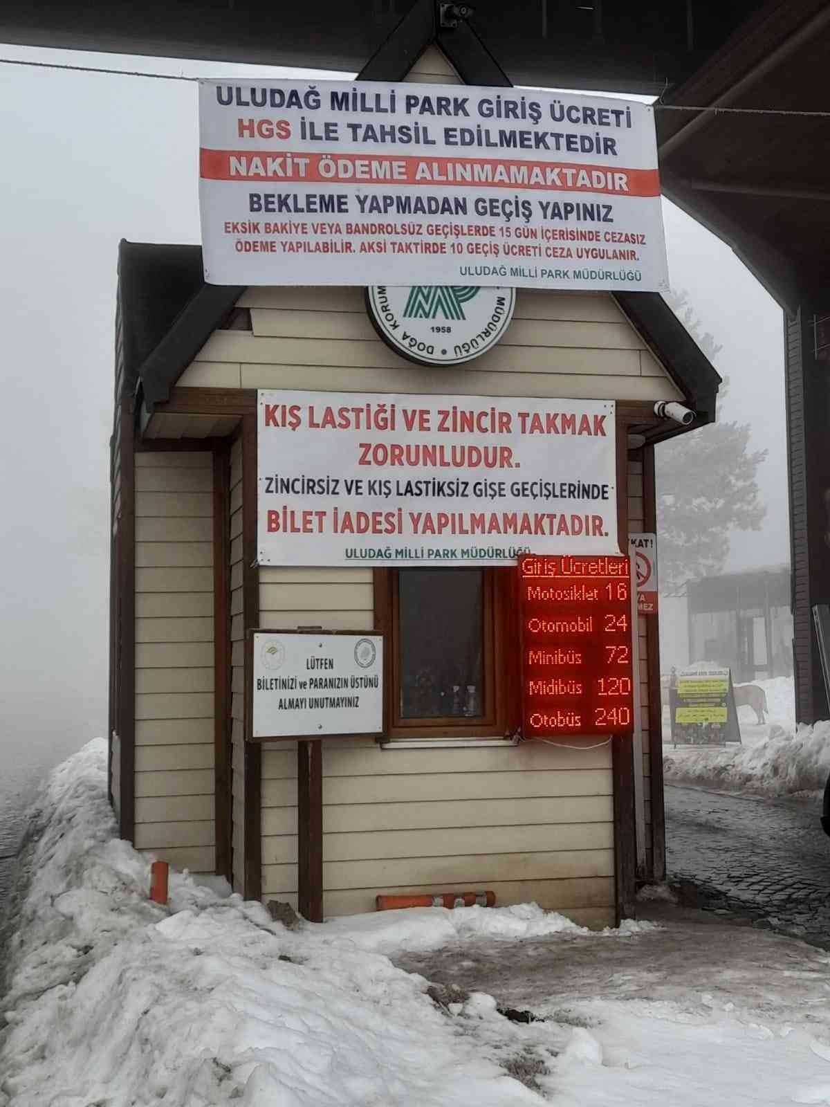 Uludağ’da nakit dönemi kapandı, HGS dönemi başladı Doğa Koruma ve Milli Parklar 2. Bölge Müdürlüğü sosyal medya hesaplarından yaptığı açıklamayla Uludağ’a giriş ücretlerinin artık Hızlı Geçiş ...