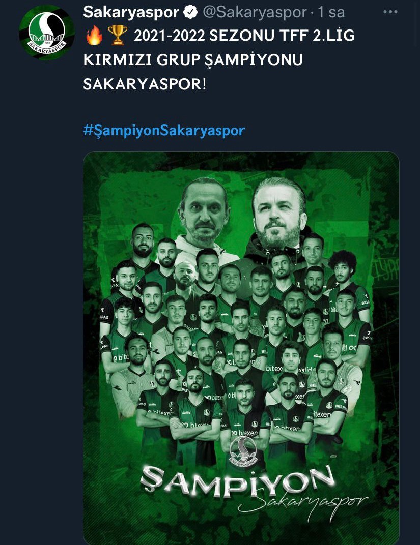 Sakaryaspor, ligin bitmesine 2 maç kala Serik Belediyespor’u 2-1 mağlup ederek şampiyonluğu garantilerken şehirde de bayram havası oluştu ...