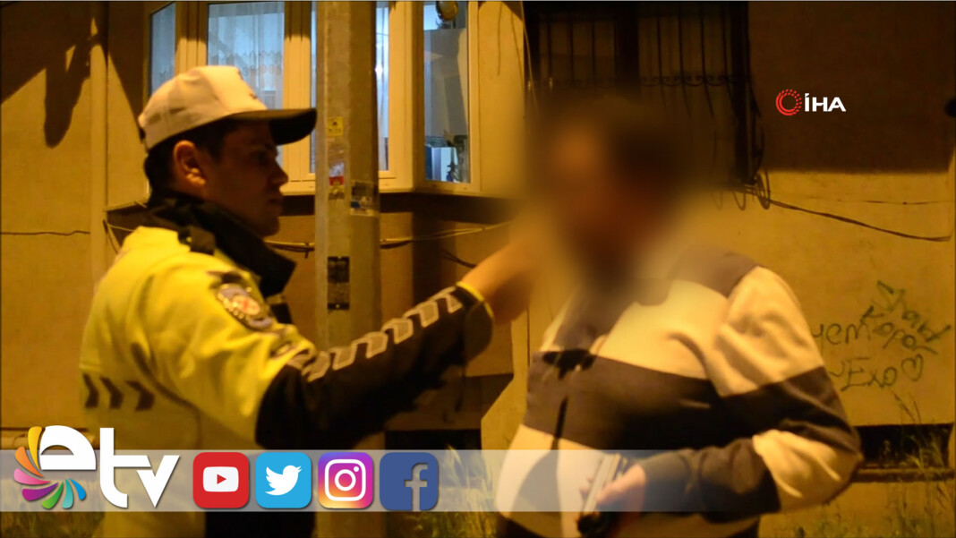 POLİSİN ALKOLLÜ SÜRÜCÜYLE İMTİHANI