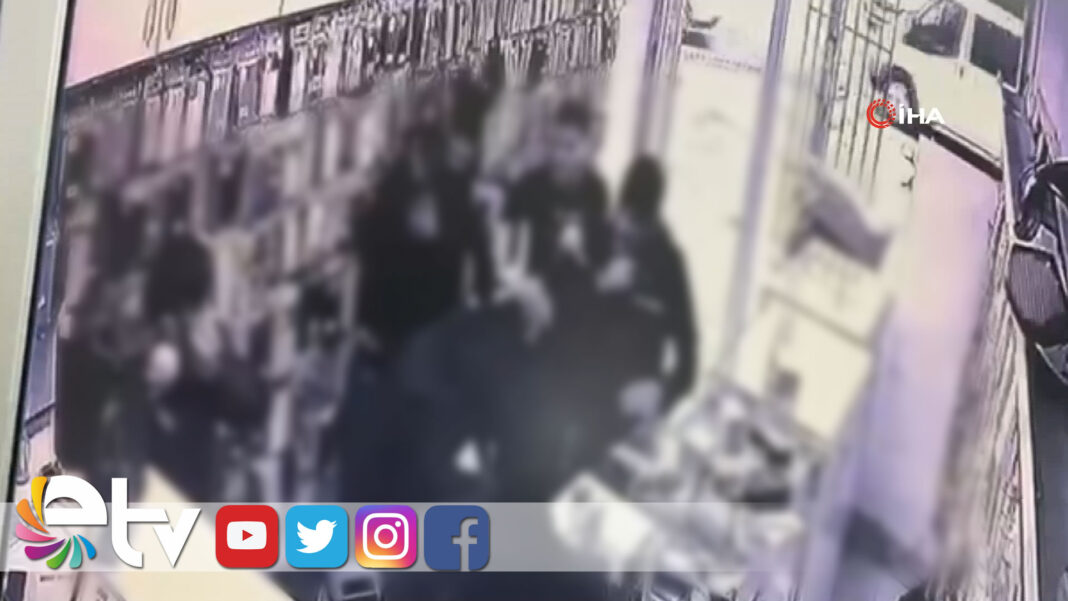 TELEFON DÜKKANINDA SOPA VE SANDALYELER HAVADA UÇUŞTU