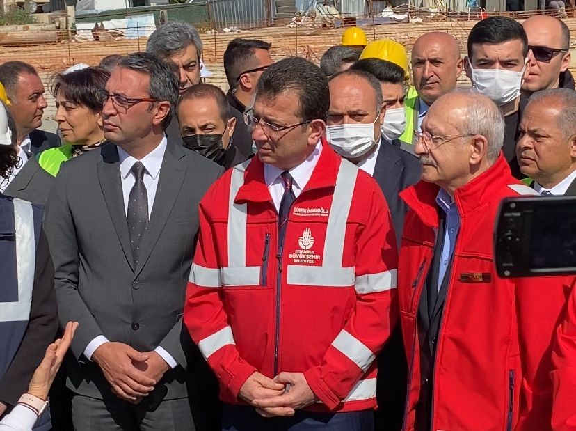 CHP Genel Başkanı Kemal Kılıçdaroğlu, İstanbul Büyükşehir Belediye Başkanı Ekrem İmamoğlu ve CHP İstanbul İl Başkanı Canan Kaftancıoğlu, Dudullu ...