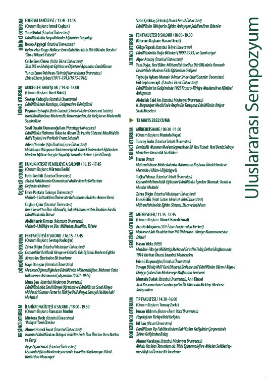 Sahn-ı Semân’dan Dârülfünûn’a Osmanlı’da İlim ve Fikir Dünyası ZKSM’de konuşulacak Zeytinburnu Kültür ve Sanat Merkezi, 12-13 Mayıs tarihlerinde “Sahn-ı Seman’dan Dârülfünûn’a Osmanlı’da İlim Ve Fikir Dünyası VI: Dârülfûnun ve ...