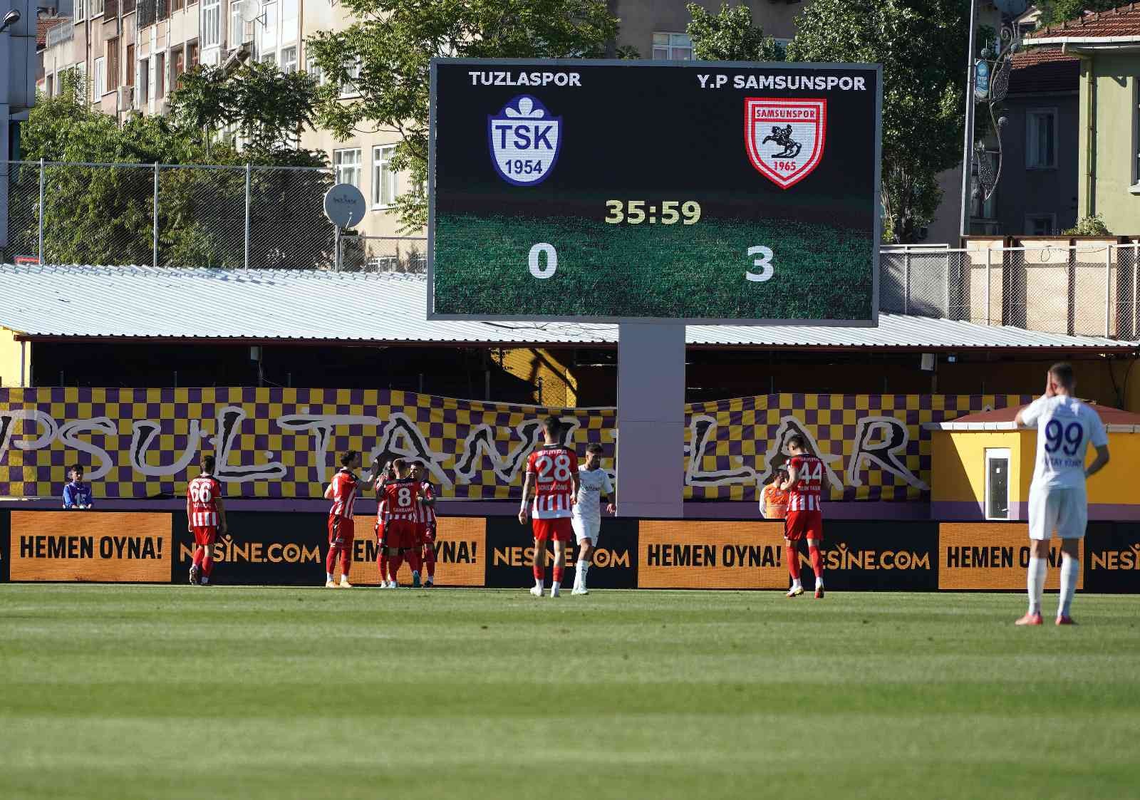 Spor Toto 1. Lig’in son haftasında Tuzlaspor, sahasında Samsunspor’a 4-2’lik skorla mağlup oldu. Maçtan dakikalar 5. dakikada ceza sahası içi ...