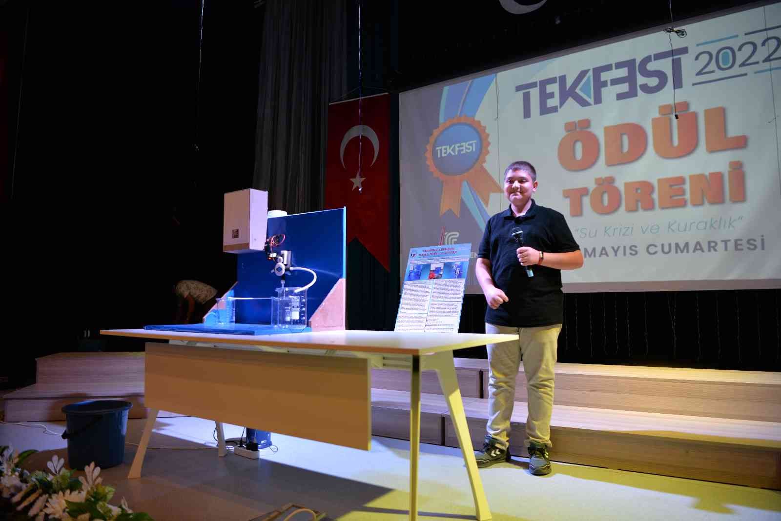 Özel Teknoloji Fen Koleji’nin ortaokul ve liselere yönelik Türkiye’de ilk defa gerçekleştirdiği TEKFEST Proje Yarışması’nın 1’incisi ’Su Krizi ve ...