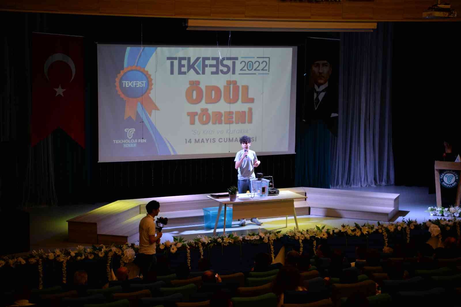 Özel Teknoloji Fen Koleji’nin ortaokul ve liselere yönelik Türkiye’de ilk defa gerçekleştirdiği TEKFEST Proje Yarışması’nın 1’incisi ’Su Krizi ve ...