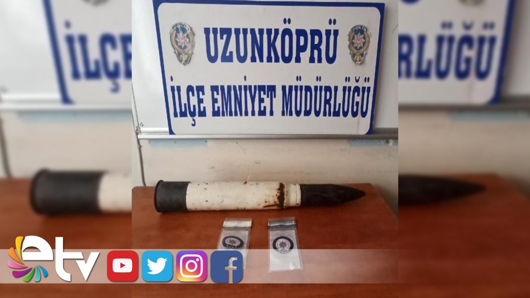 EDİRNE’DE-BİR-EVDE-HAVAN-TOPU-MERMİSİ-ELE-GEÇİRİLDİ