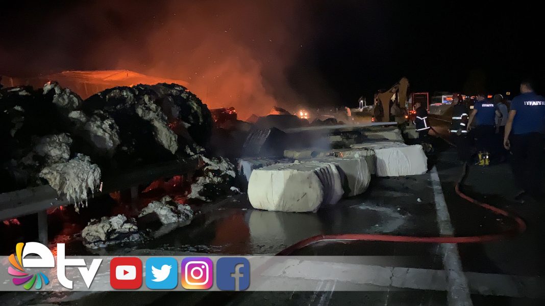 KAZA-YAPAN-PAMUK-YUKLU-TIR-ALEV-ALEV-YANDI