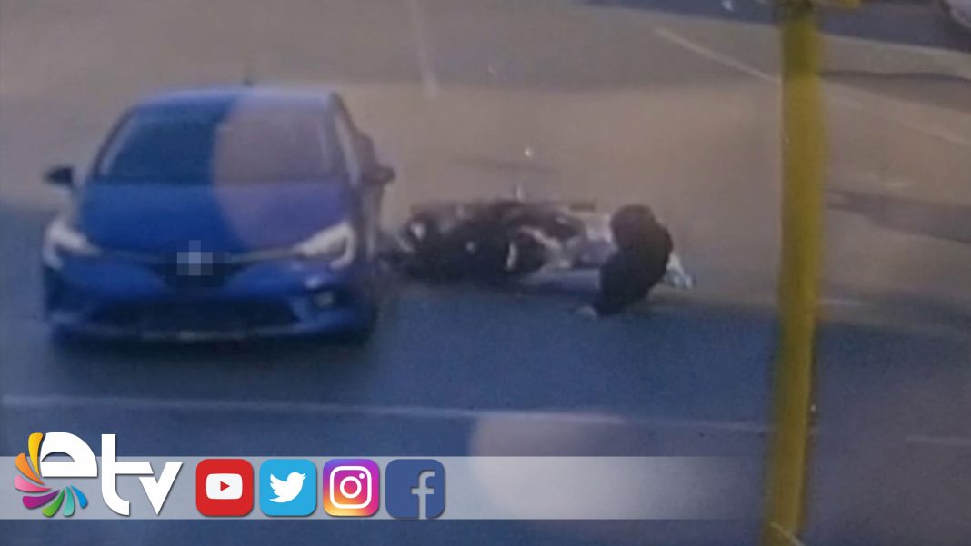 MOTOSİKLET-İLE-OTOMOBİL-ÇARPIŞTI-2-YARALI