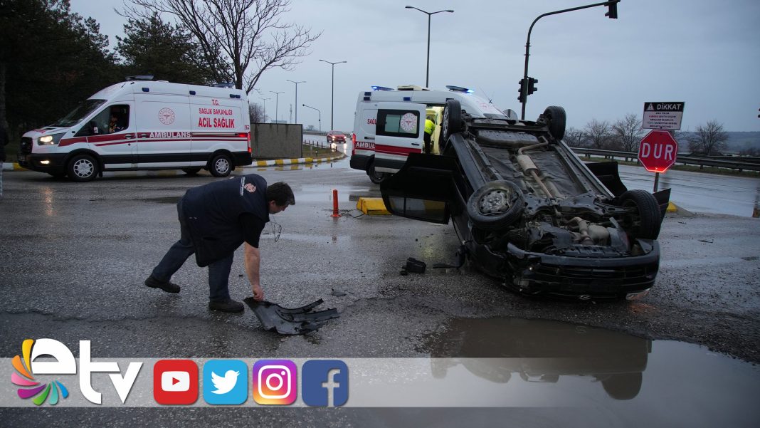 KONTROLDEN-ÇIKAN-OTOMOBİL-TAKLA-ATTI-2-YARALI