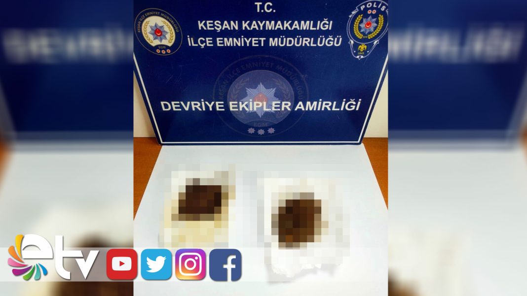 KEŞAN’DA-POLİSİN-DURDURDUĞU-ŞÜPHELİDEN-UYUŞTURUCU-ELE-GEÇİRİLDİ
